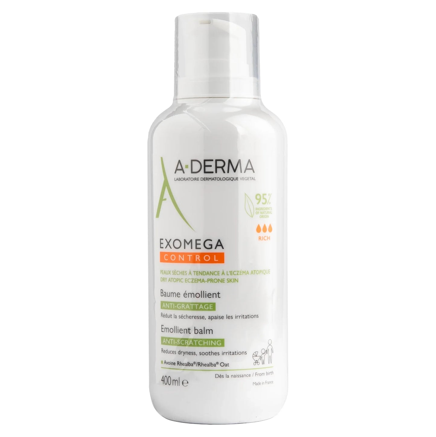 A-derma Exomega control emollient balm 400ML