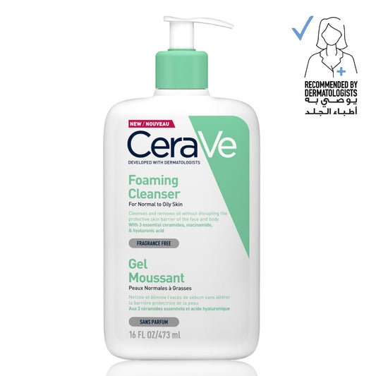 Cerave Foaming Cleanser for Normal to Oily Skin with Hyaluronic Acid 473Ml