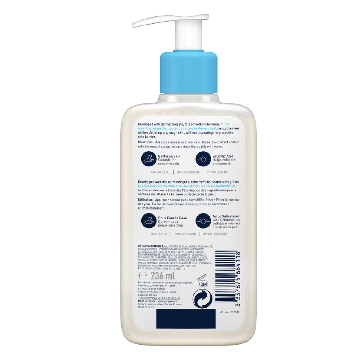 Cerave SA Smoothing Cleanser for normal, dry and rough skin 236ml