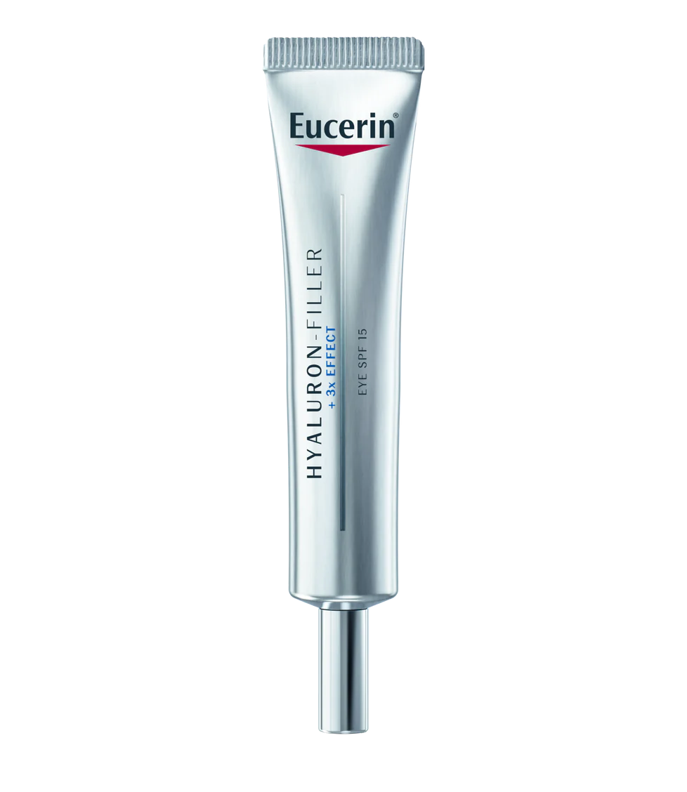 Eucerin Hyaluron Filler Anti-Aging Eye Cream with Hyaluronic Acid, Reduces Eye Wrinkles, UVA & UVB Protection, SPF 15, Moisturizer for All Skin Types, 15ml