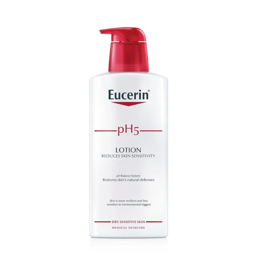 Eucerin pH5 Body Lotion with Dexpanthenol and Hyaluronic Acid, Intensive Moisturize & Quickly Absorbs, Suitable for Daily Moisture on Allergy-Prone Skin & Dry Sensitive Skin, 400ml