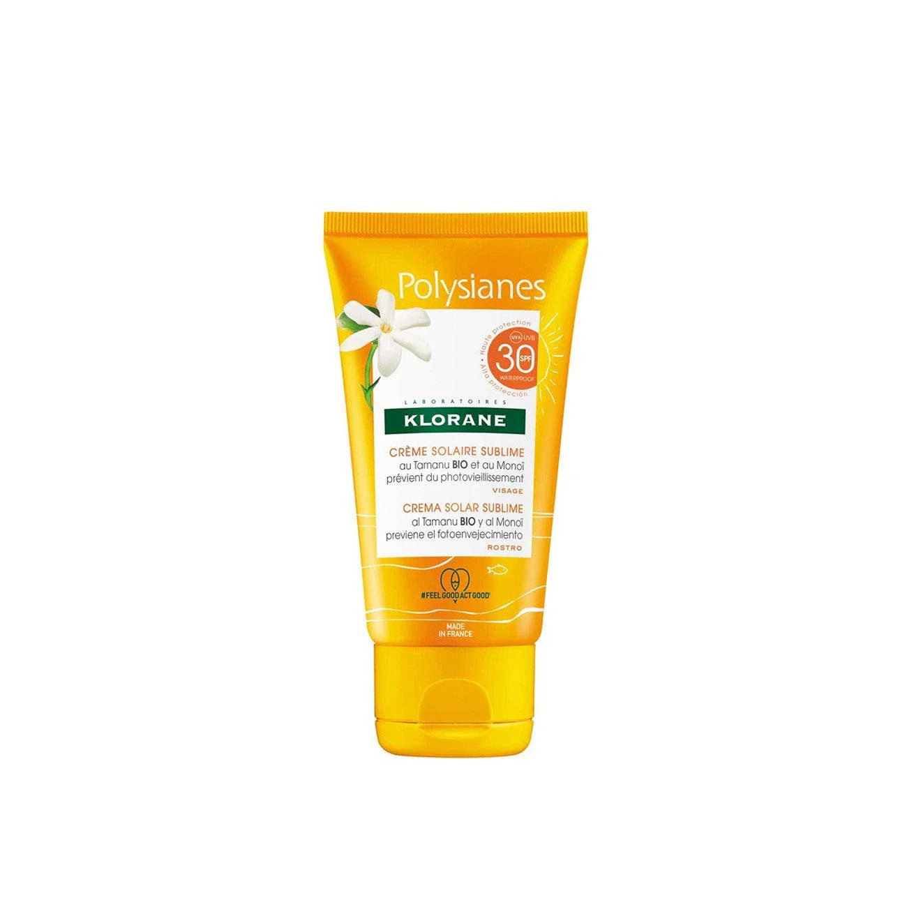 Klorane Polysianes Sublime Sun Cream Face SPF30 50ML