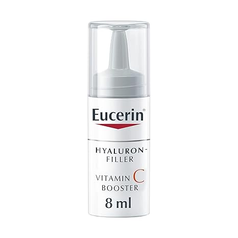 Eucerin Hyaluron Filler Anti-Aging Face Serum Vitamin C Booster with Hyaluronic Acid, Plumps up Deep Wrinkles, For Fresh and Radiant Skin, Suitable for All Skin Types, 8ml