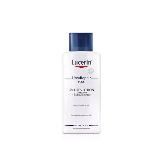 Eucerin UreaRepair Plus 5% Urea Body Lotion with Ceramide, Immediate 48-Hour Relief for Dry Skin, Daily Body Moisturizer for Dry and Dehydrated Skin, Suitable for Mature & Diabetic Skin, 250ml