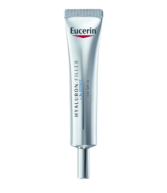 Eucerin Hyaluron Filler Anti-Aging Eye Cream with Hyaluronic Acid, Reduces Eye Wrinkles, UVA & UVB Protection, SPF 15, Moisturizer for All Skin Types, 15ml