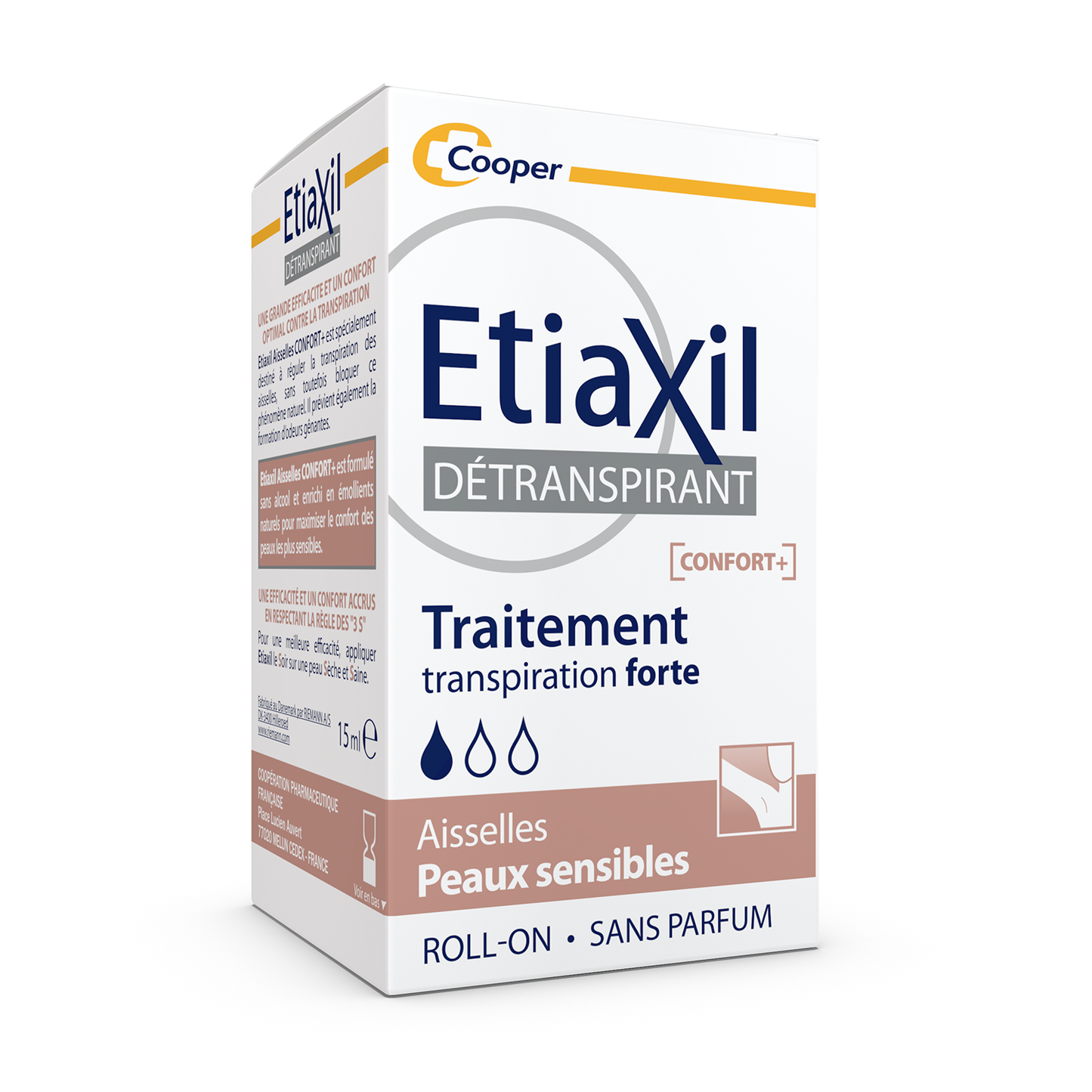 ETIAXIL DÉTRANSPIRANT CONFORT+ AISSELLES ROLL-ON 15ML