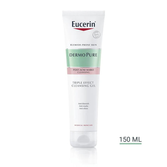 Eucerin DermoPurifyer Triple Effect Face and Body Cleansing Gel, Anti-Blemish, Anti-Marks and Anti-Shine, with Salicylic Acid and AHA/BHA/PHA Acid Complex, 150ml